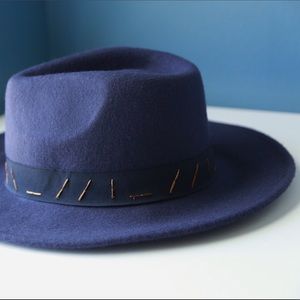 Navy Fedora Hat